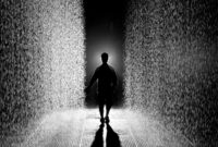 Rain Room. Random International. 2012. Photo courtesy of the artist. Rain Room. Random International. 2012. Photo courtesy of the artist.